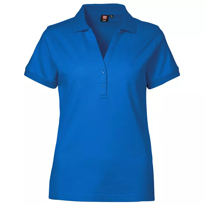 ID Pique dame Polo T-shirt, Azurblå, large image number 0