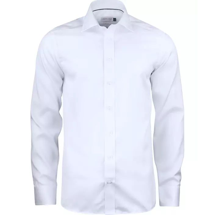 J. Harvest & Frost Twill Green Bow O1 slim fit skjorte, Hvid, large image number 0