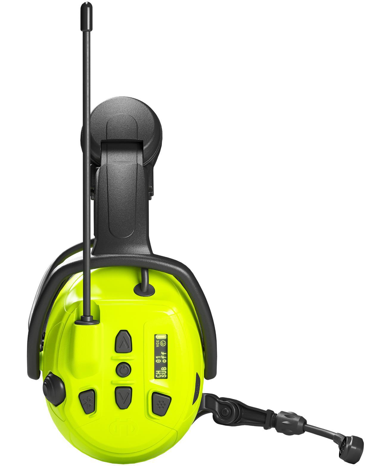 Hellberg Local 2 h&oslash;rev&aelig;rn med Bluetooth til hjelmmontering, Sort/Gul, Sort/Gul, large image number 2