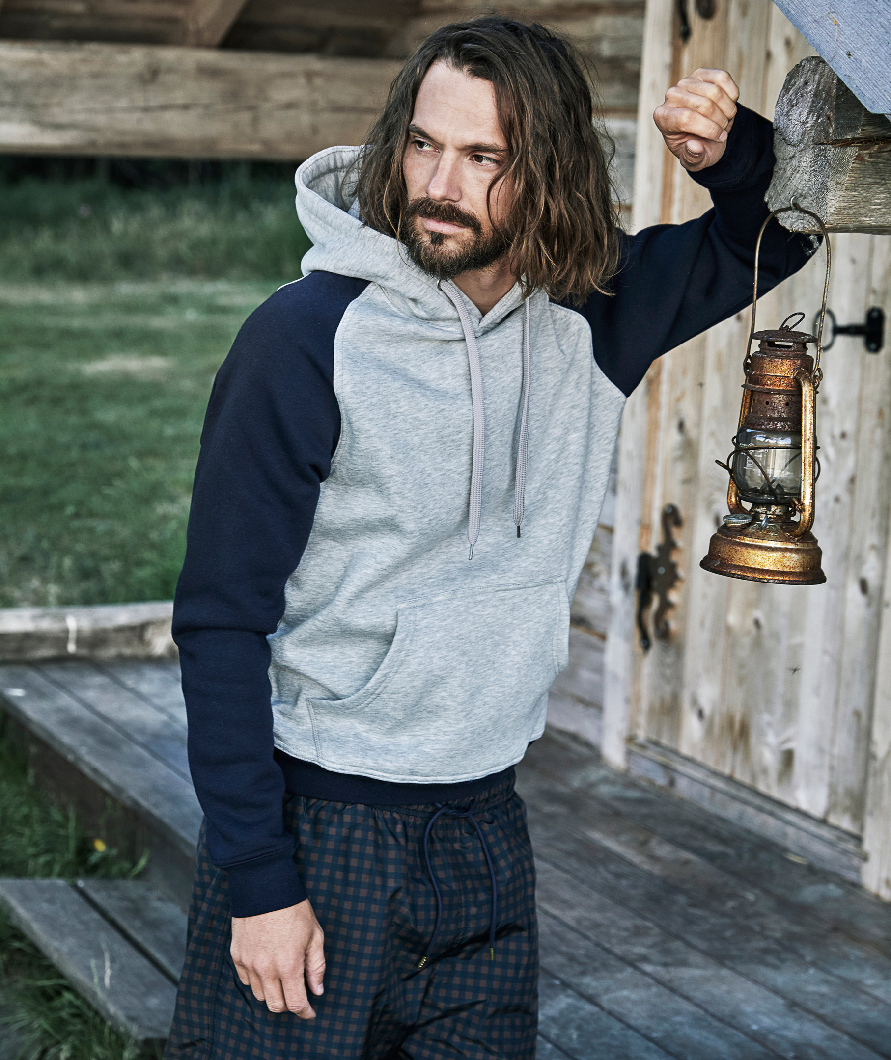 Tee Jays Two-Tone hoodie, Grey/Navy