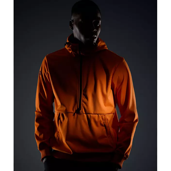 Snickers FlexiWork Windblocker softshell hoodie 8400, Warm Orange, large image number 4