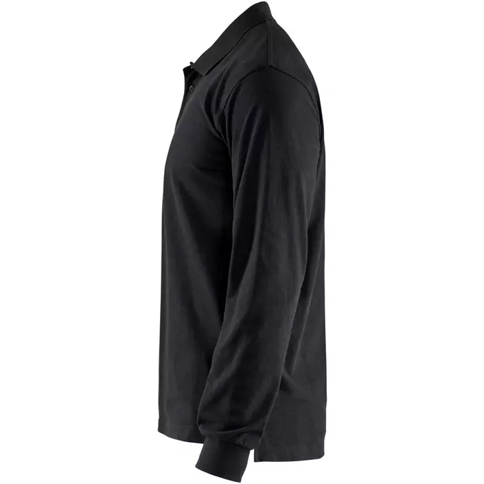 Blåkläder långärmad pikétröja, Svart, large image number 3