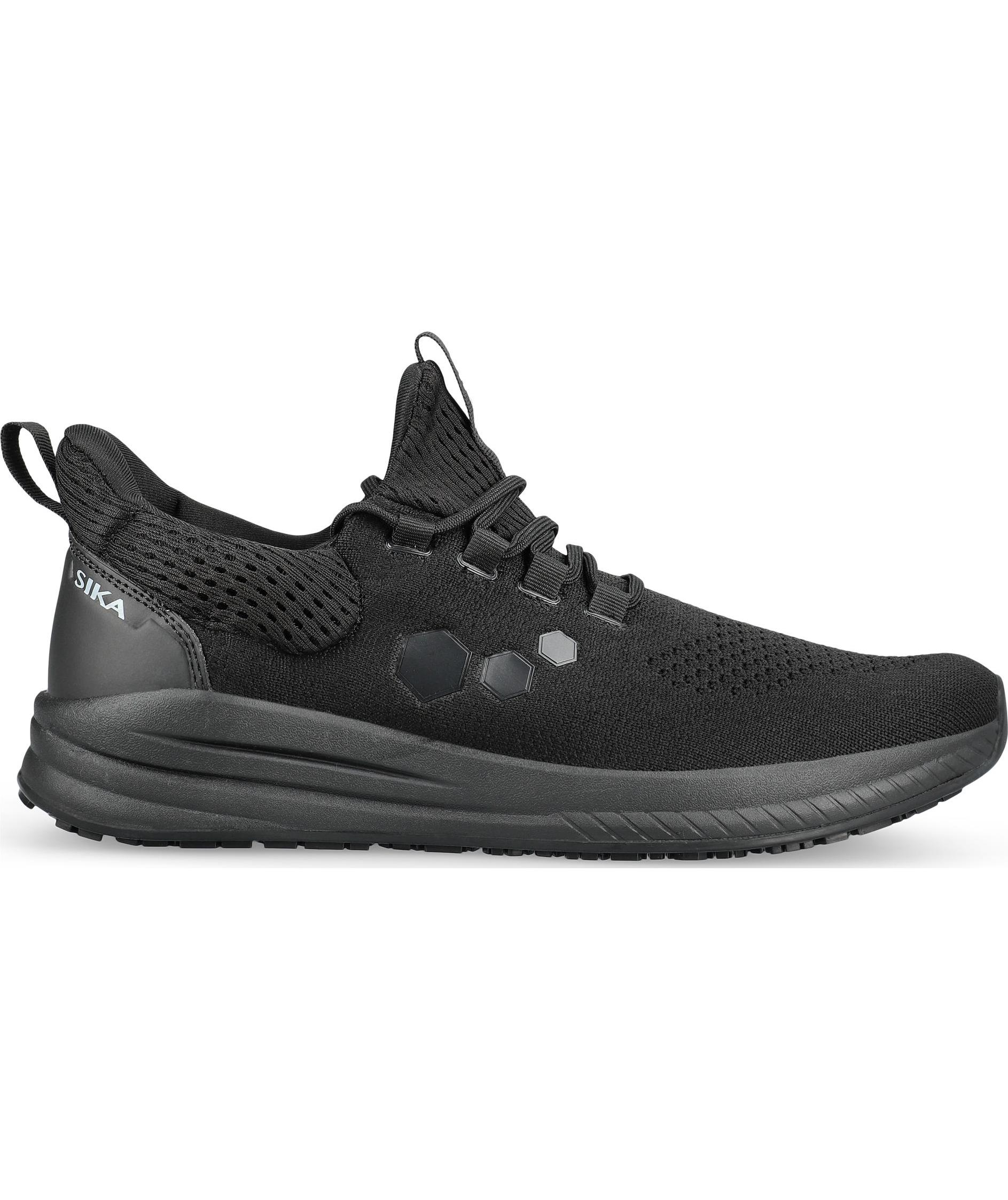 Sika Sprint Knit Lace arbejdssko O1, Sort, Sort, swatch