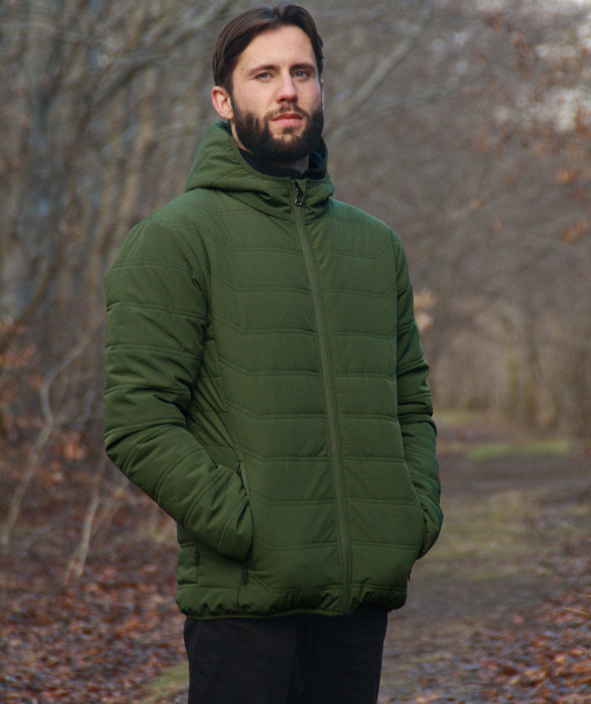 Lyngs&oslash;e v&auml;ndbar vinterjacka, Gr&ouml;n/Svart