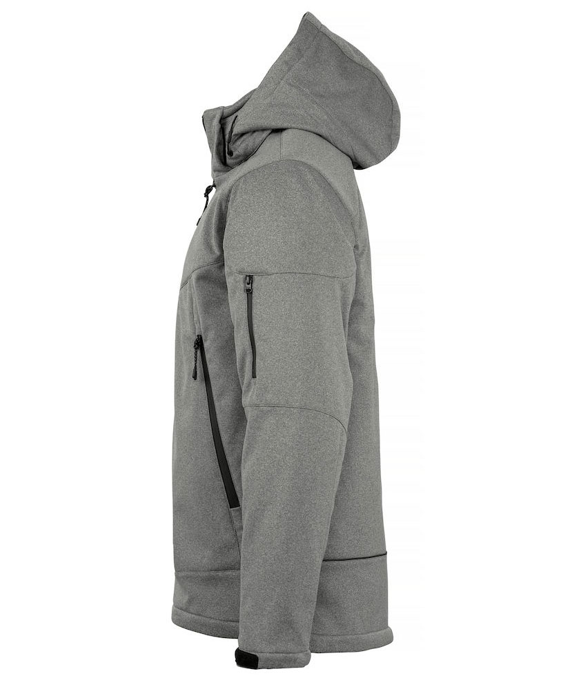 Clique Grayland softshelljakke, Anthracite melange, large image number 2