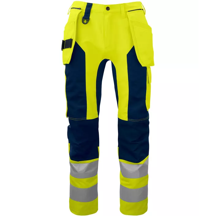 ProJob craftsman trousers 6513, Hi-Vis Yellow/Navy, large image number 0
