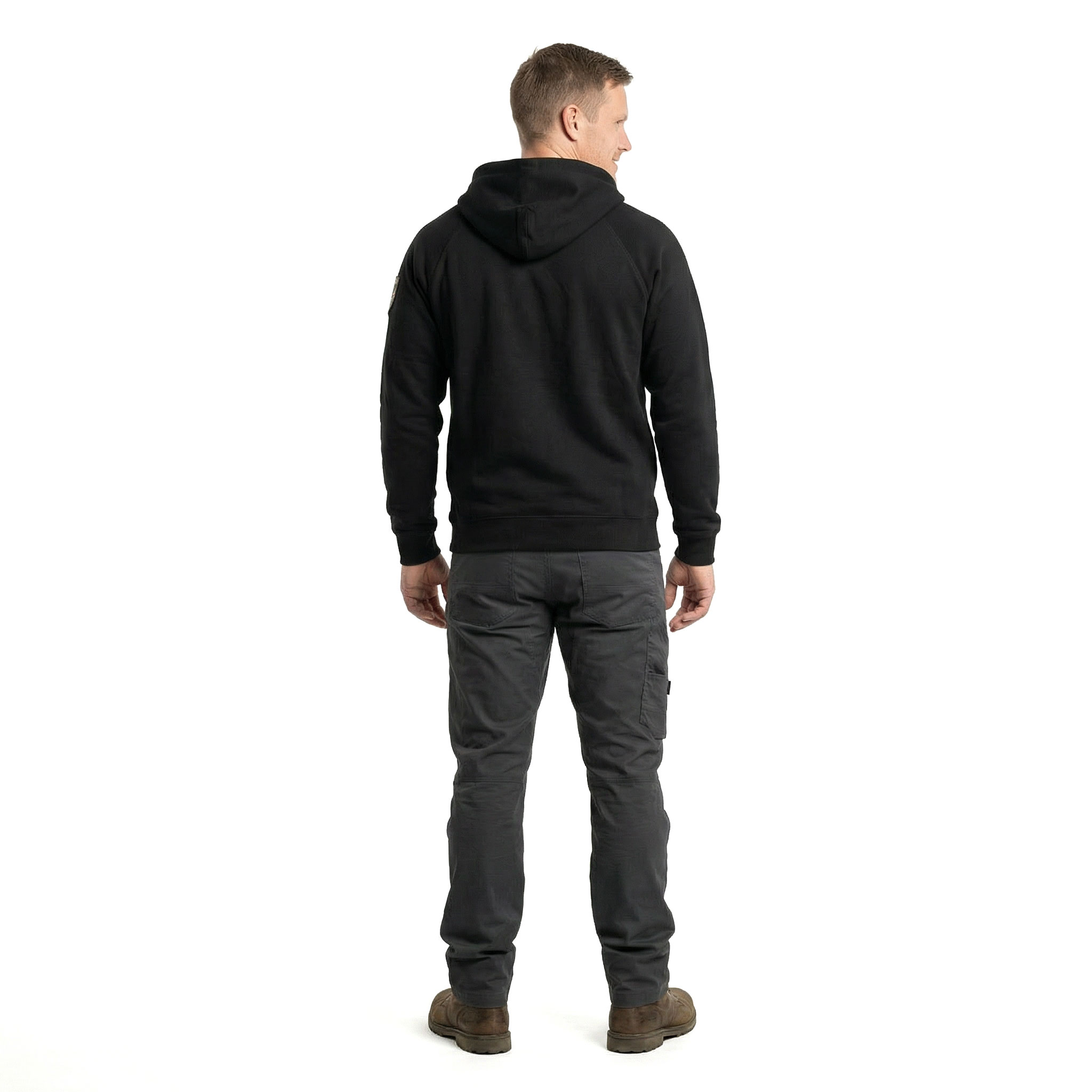 Grounded 7003 hoodie with zipper, Black, large image number 3