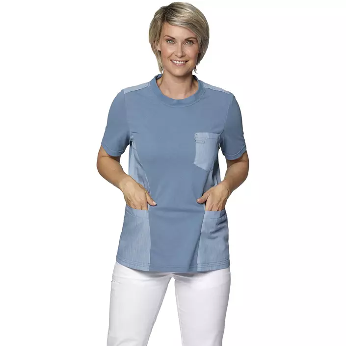 Kentaur women's pique T-shirt, Lightblue, large image number 1