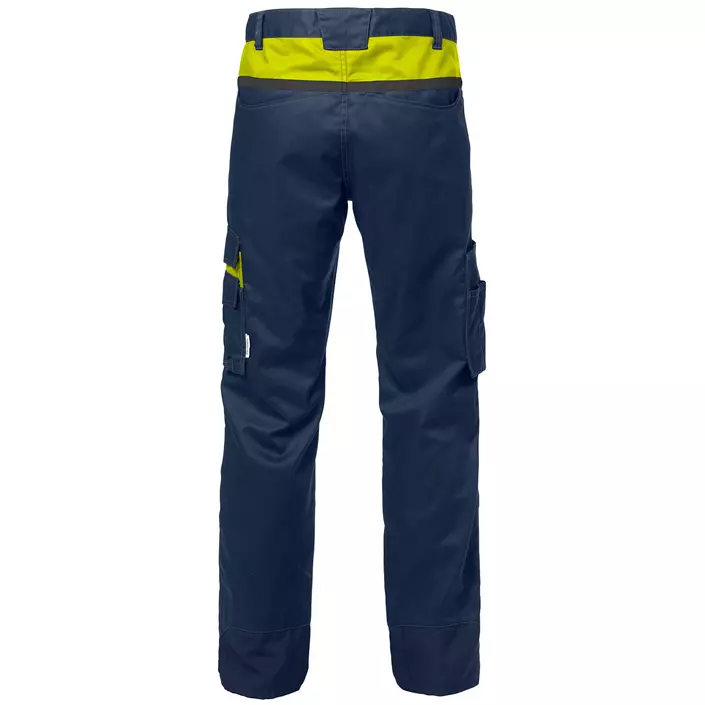 Fristads servicebyxa 2552, Marin/Hi-Vis gul, large image number 1