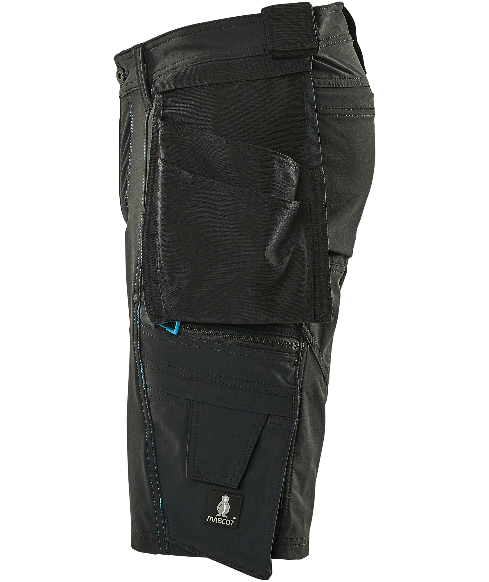 Mascot Advanced hantverksshorts full stretch, Svart, large image number 4
