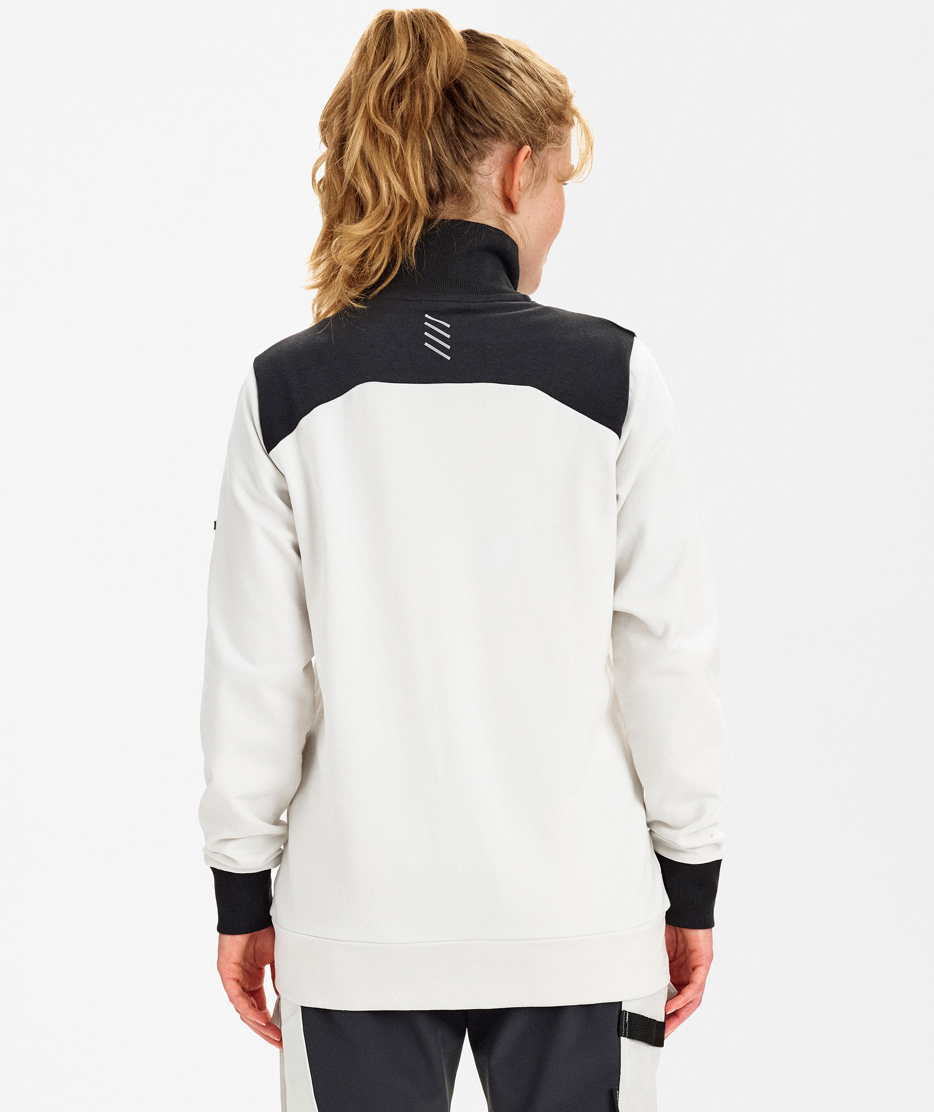 Engel Entire dame sweat cardigan, Bone White/Anthracite Grey, large image number 4