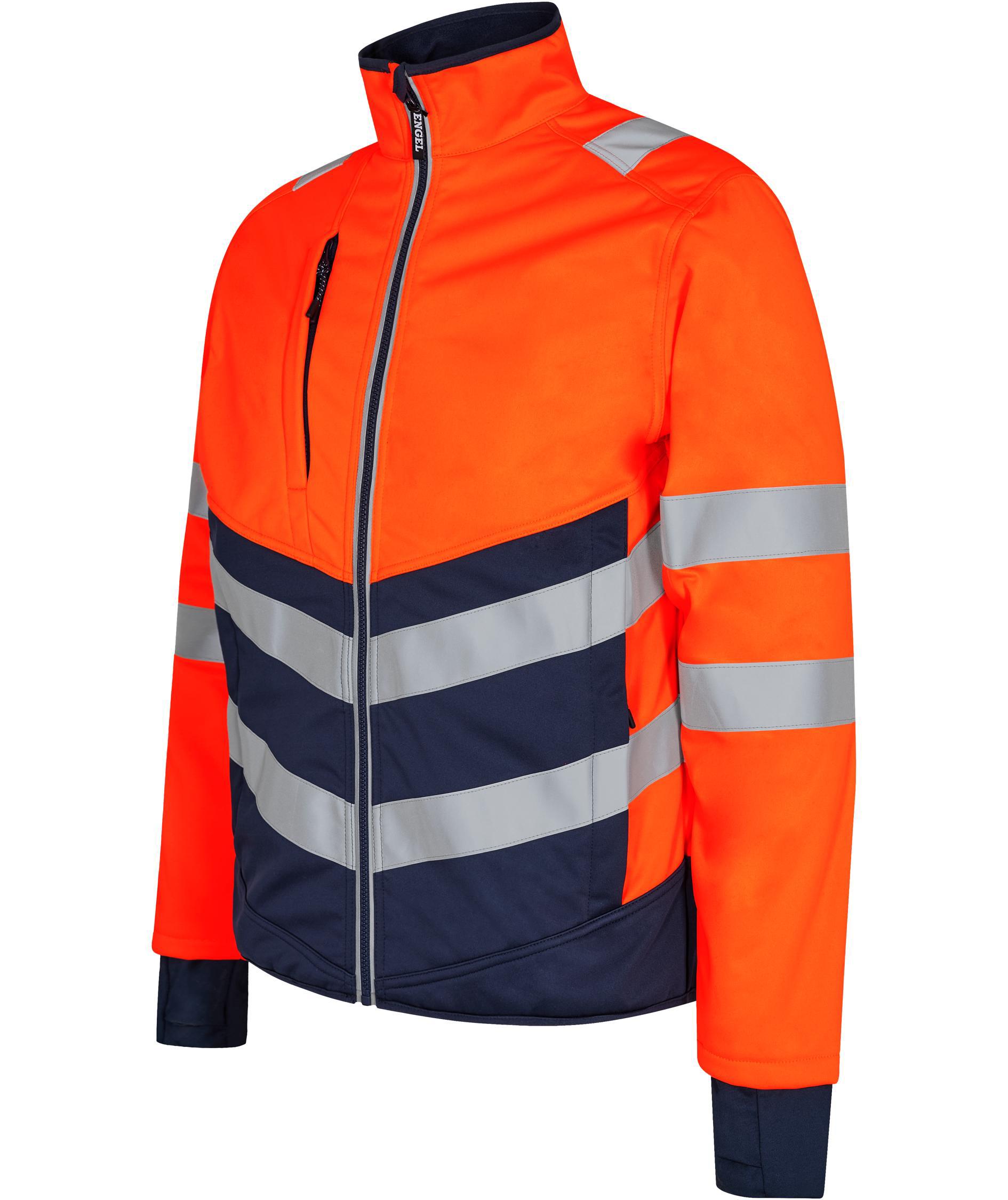Engel Safety softshell jacket, Orange/Blue Ink, large image number 2