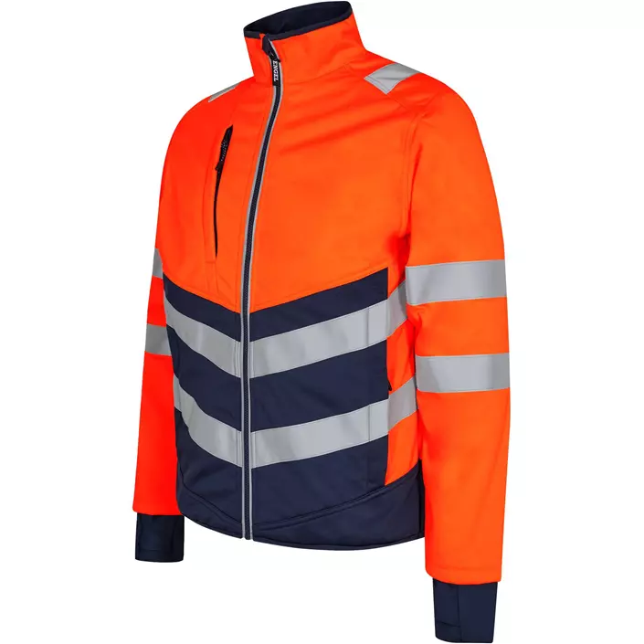 Engel Safety softshell jacket, Orange/Blue Ink, large image number 2