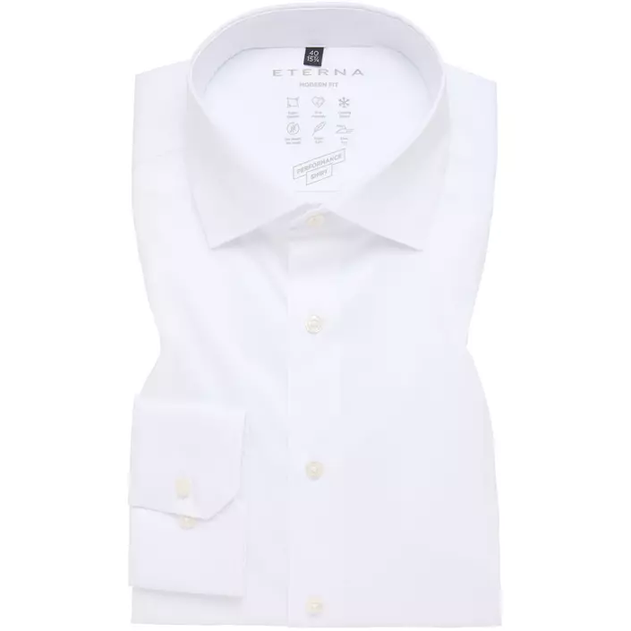 Eterna Performance Modern Fit skjorta, White, large image number 4