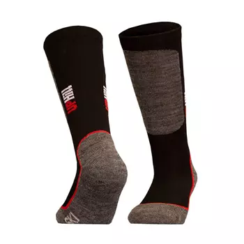 UphillSport Halla Junior ski socks, Black/Grey