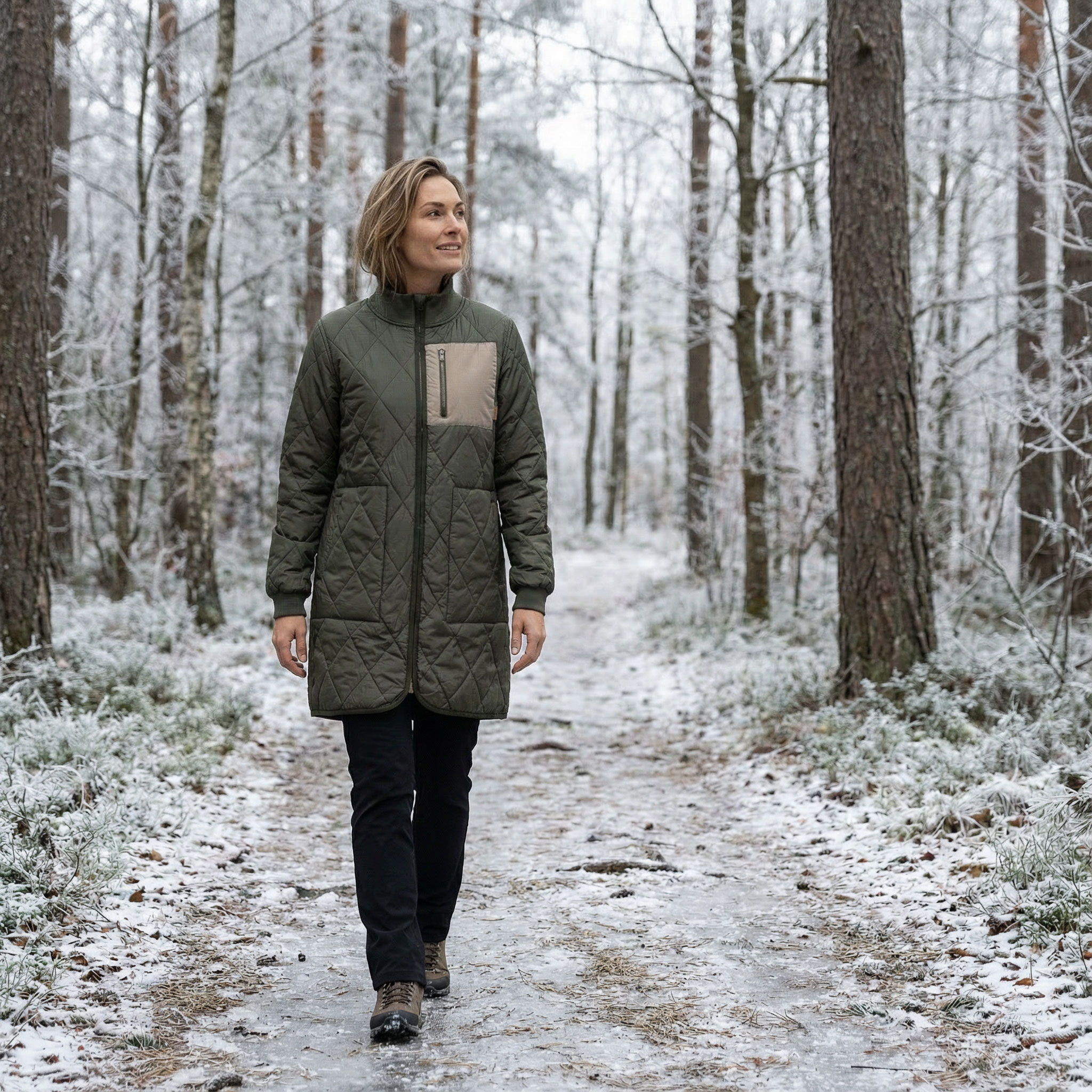 Westborn l&aring;ng termojacka dam