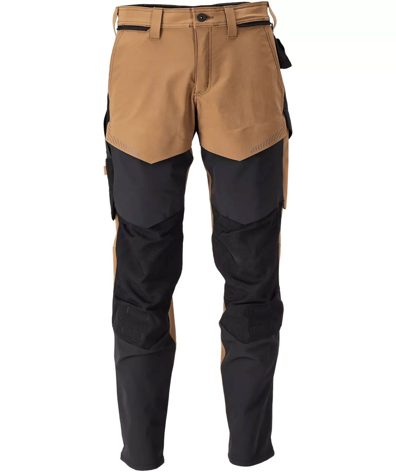 Mascot Customized work trousers full stretch Nut Brown Black