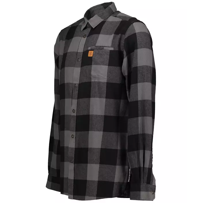Westborn flannel shirt, Dark Grey/Black, large image number 3