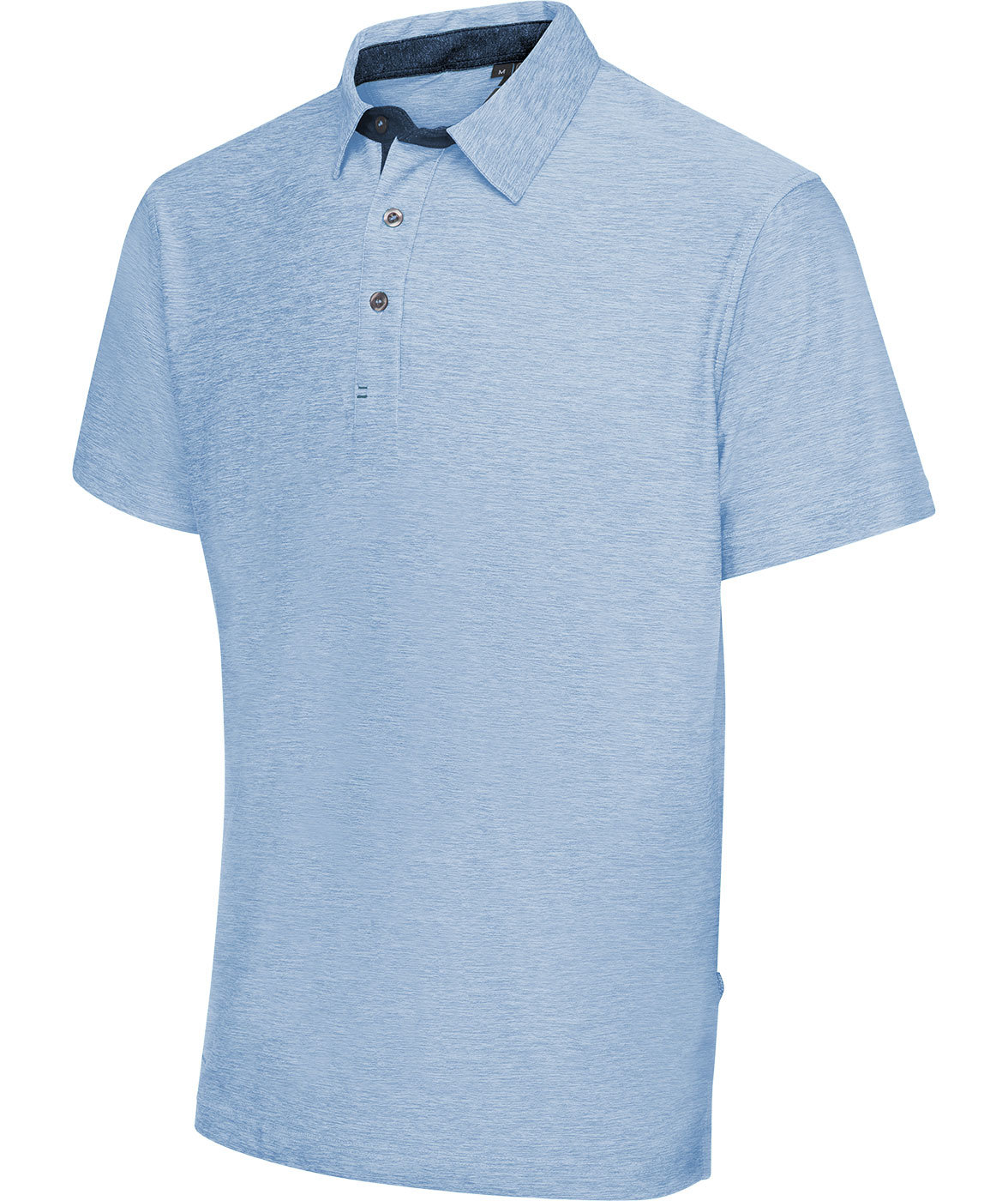 Pitch Stone polo T-shirt, Light blue melange