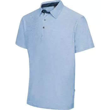 Pitch Stone polo T-skjorte, Light blue melange