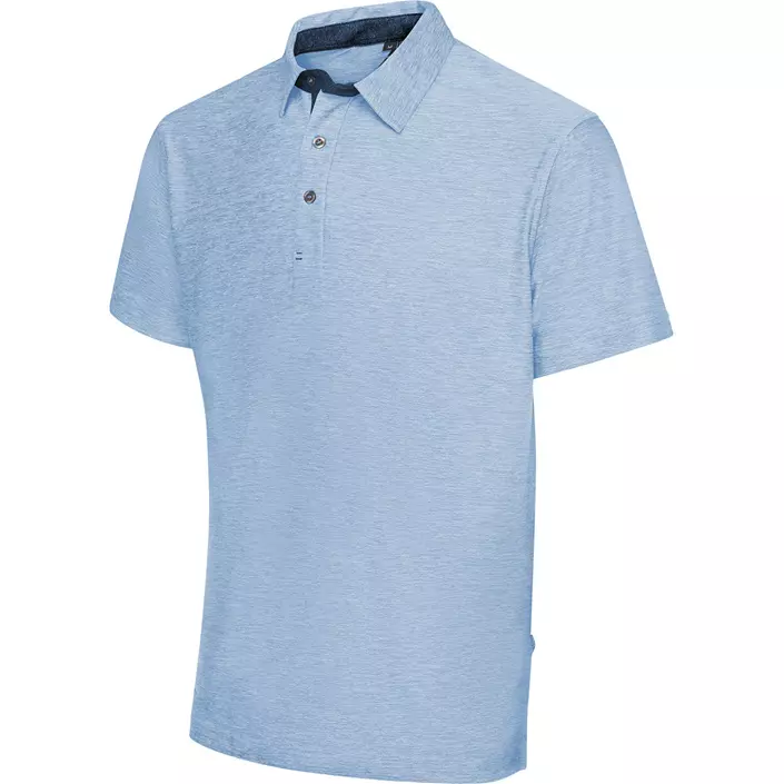 Pitch Stone polo T-skjorte, Light blue melange, large image number 0