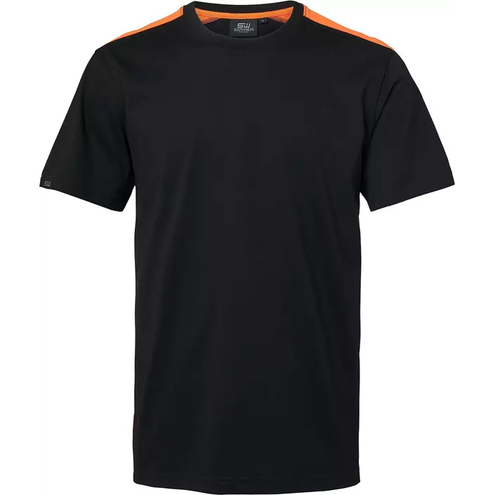 South West Conrad T-Shirt, Black/Orange, large image number 0