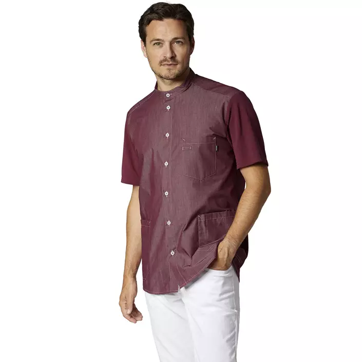 Kentaur short-sleeved pique shirt, Bordeaux, large image number 1