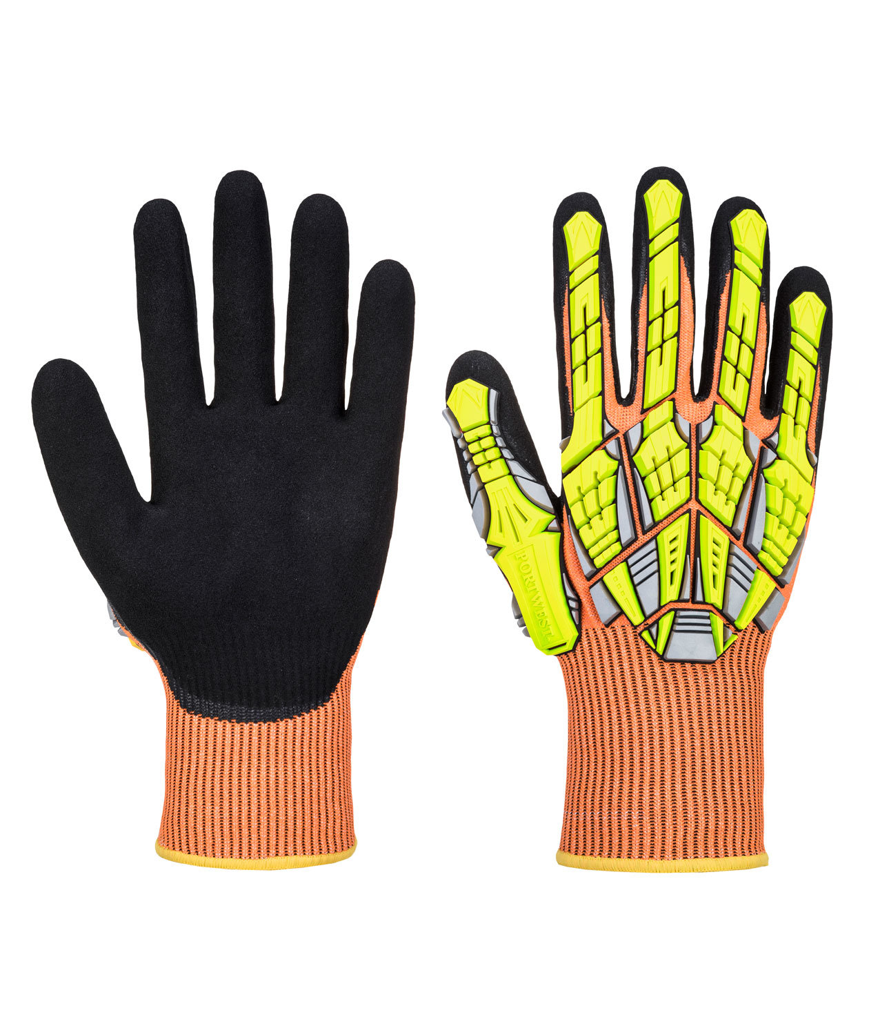 Portwest A727 DW VHR impact-reducing cut resistant gloves Cut E, Orange, large image number 2