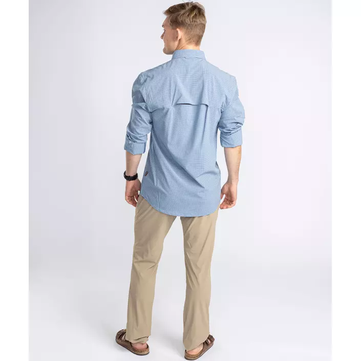 Pinewood NatureSafe skjorte, Fog Blue/Offwhite, large image number 4