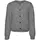 Vero Moda VNOVAH Damen Strick Cardigan, Medium Grey Melange, Medium Grey Melange, swatch