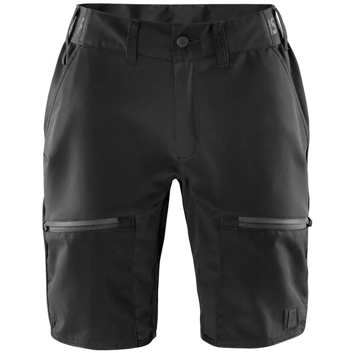 Fristads Outdoor Carbon semistretch dame shorts, Sort, large image number 0