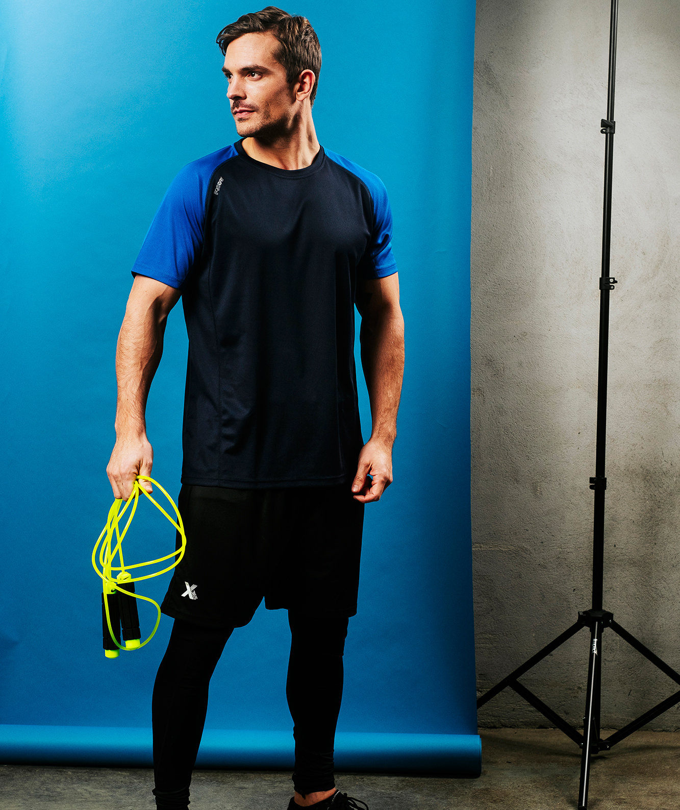 Blue Rebel Dragon Kontrast  T-Shirt, Marine