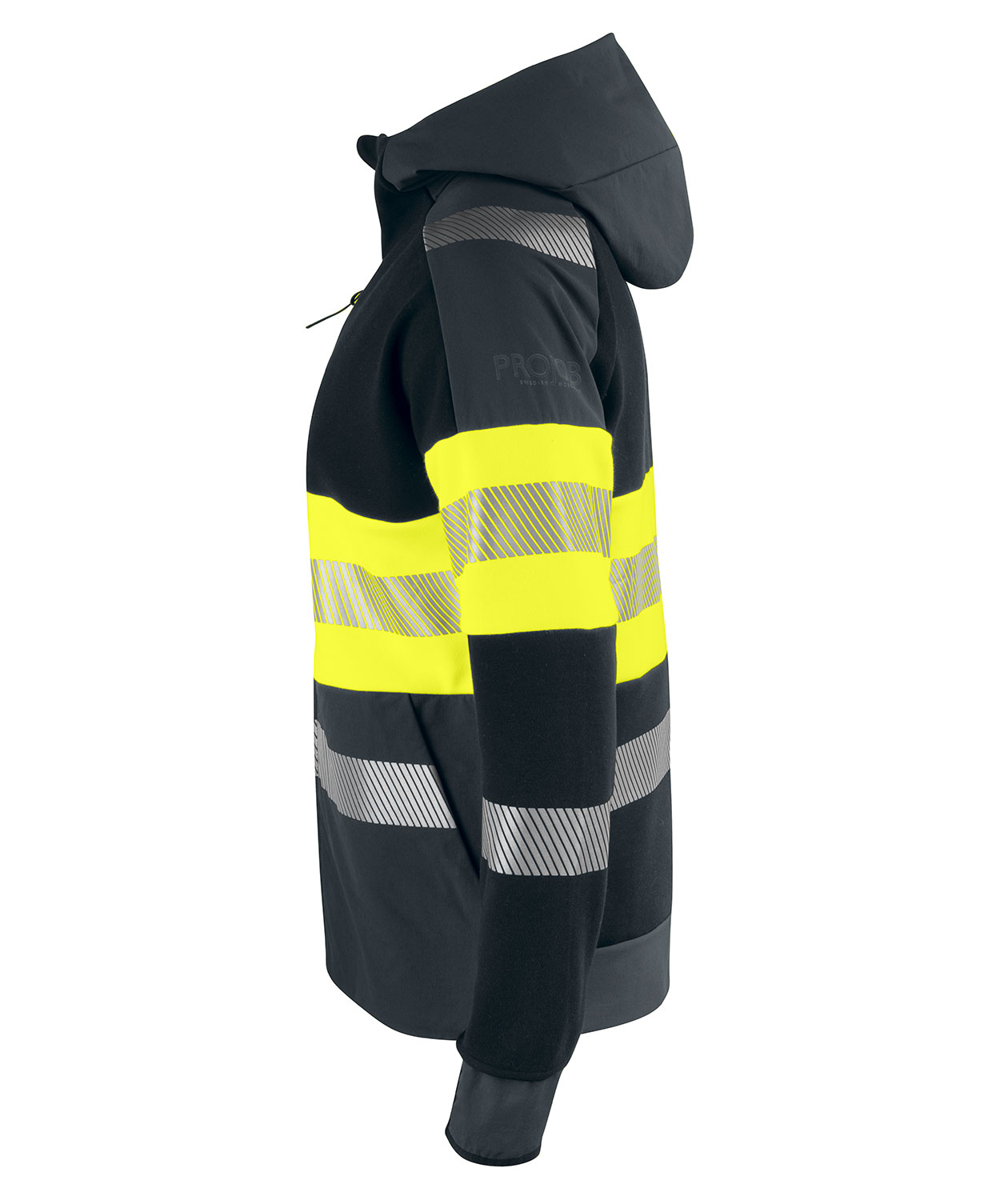 ProJob hoodie 6122, Hi-vis Yellow/Black, large image number 3