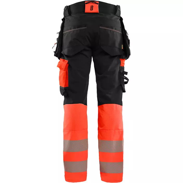 Blåkläder håndværkerbukser full stretch, Sort/Hi-Vis Rød, large image number 1