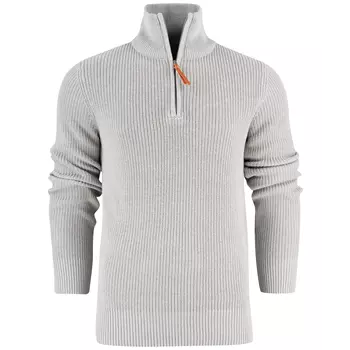James Harvest Flatwillow knitted pullover, Grey melange