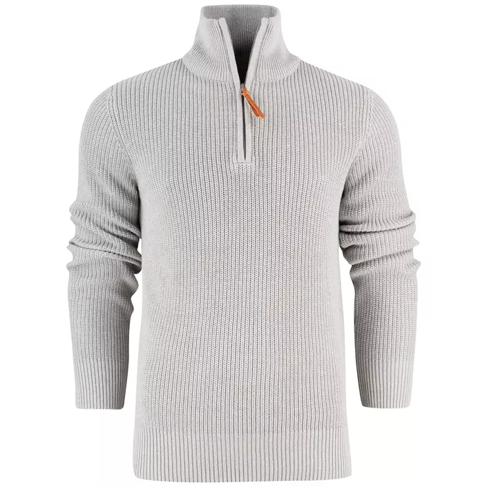 James Harvest Flatwillow stickad tröja, Grey melange, large image number 0