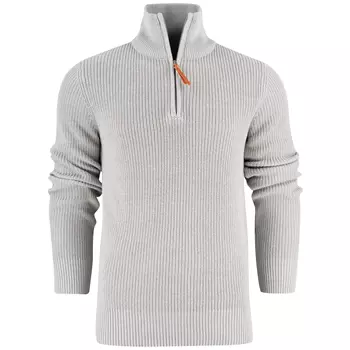 James Harvest Flatwillow knitted pullover, Grey melange
