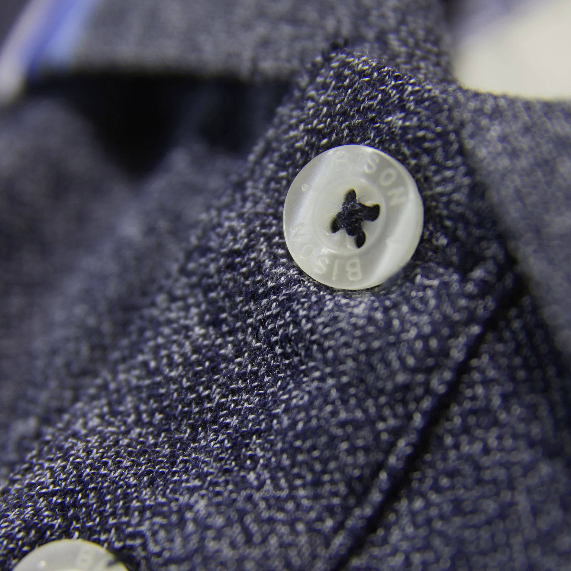 Bison Signature polo T-shirt, Blue, large image number 2