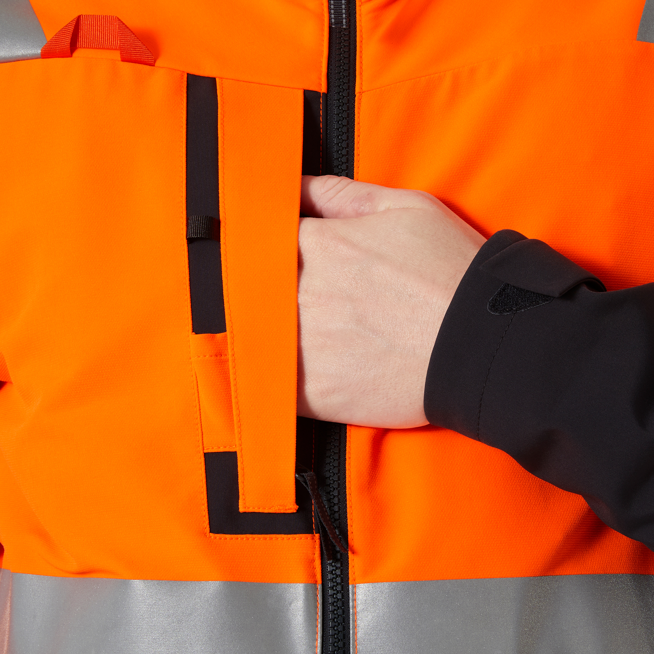 Helly Hansen Alna 4X Tech work jacket full stretch, Hi-vis Orange/Ebony, large image number 4