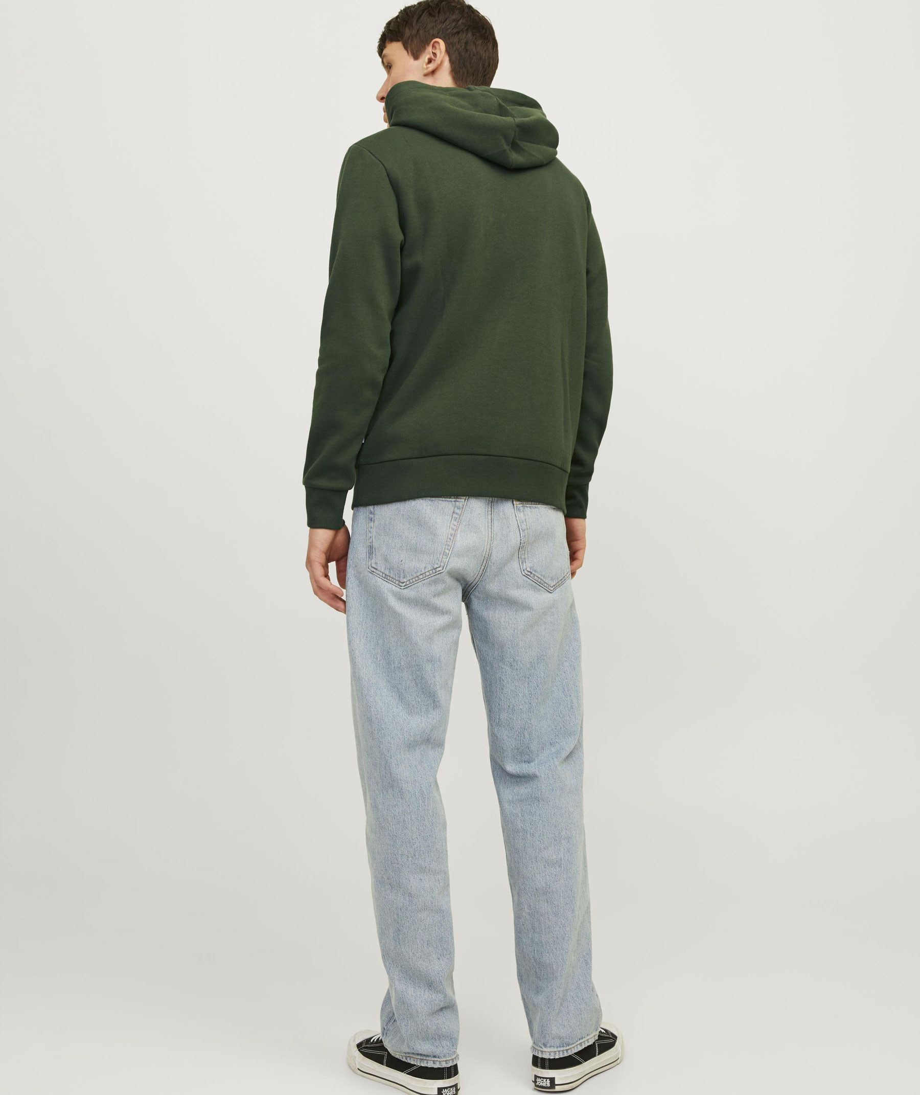 Jack & Jones JJELOGO hoodie, Kombu Green, large image number 2