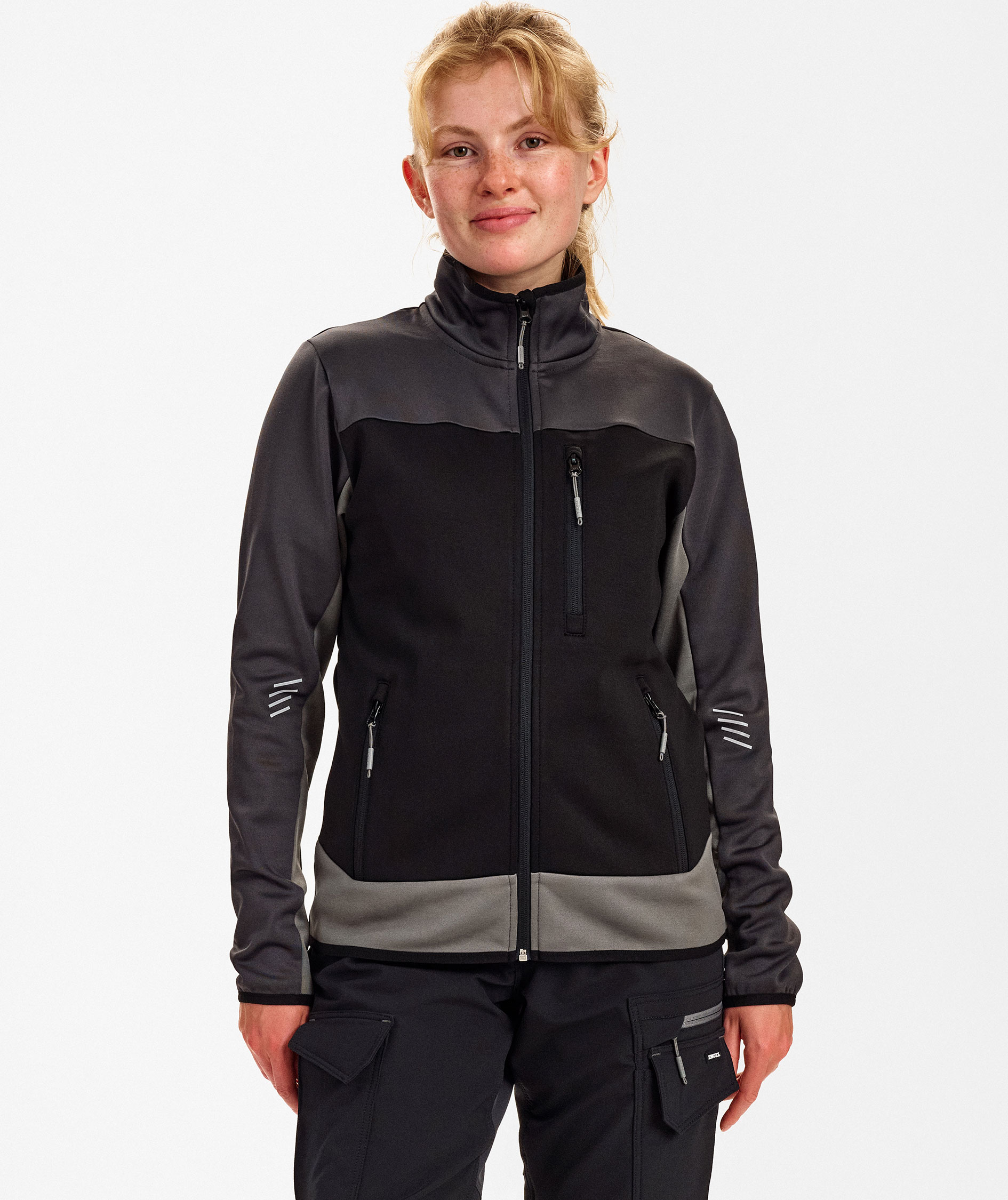 Engel Entire women's midlayer cardigan, Black/Anthracite Grey, large image number 1