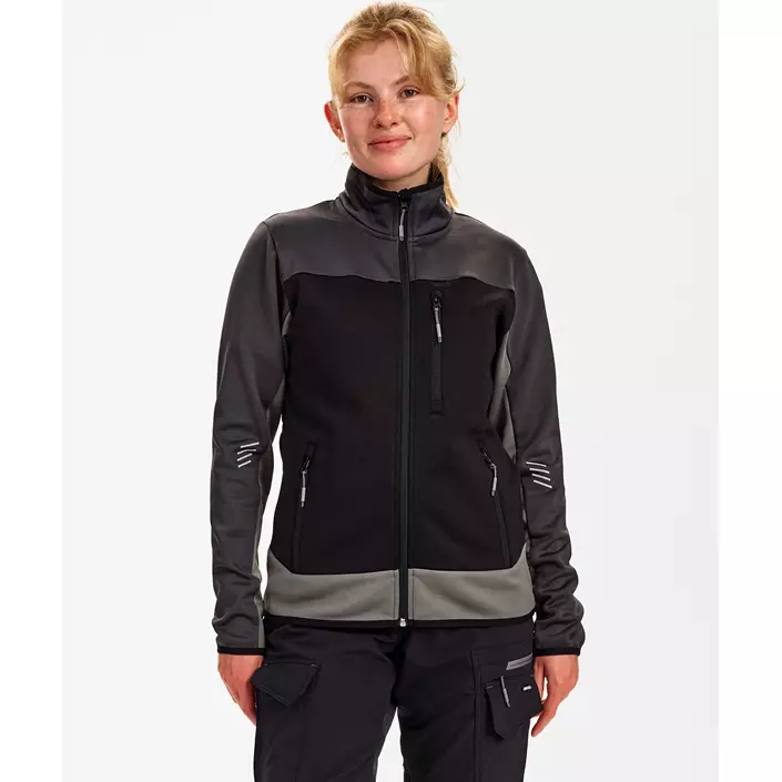 Engel Entire dame midlayer cardigan, Black/Anthracite Grey, large image number 1