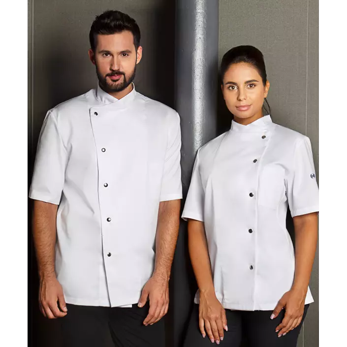 Karlowsky Greta short-sleeved women's chef jacket, White, large image number 2