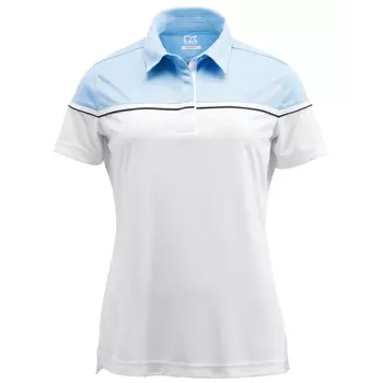 Cutter & Buck Sunset Damen Poloshirt, Weiß/Hellblau