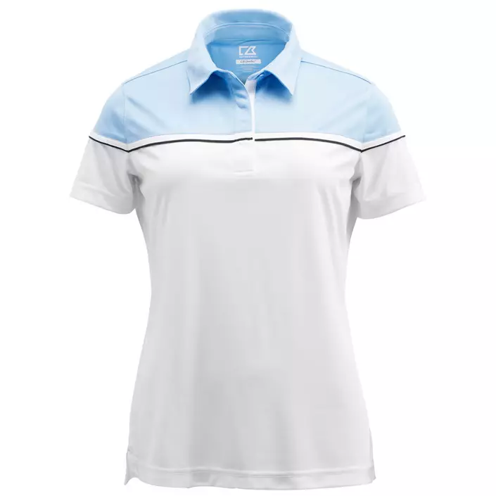 Cutter & Buck Sunset Damen Poloshirt, Weiß/Hellblau, large image number 0