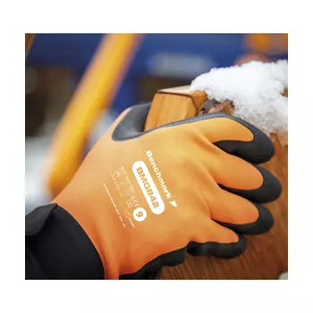 Benchmark BMG842 winter work gloves, Green/Orange/Black