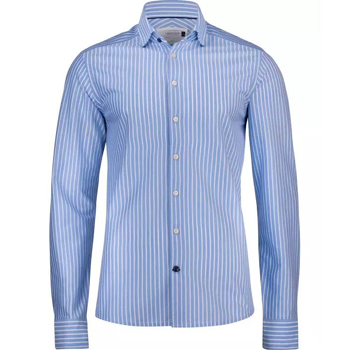 J. Harvest & Frost Indigo Bow regular fit skjorta, Blue/White Stripe, large image number 0