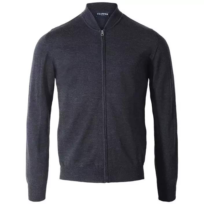 Clipper Milan Cardigan with merino wool, Charcoal, large image number 0