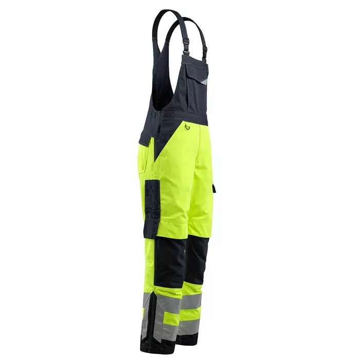 Mascot Safe Supreme Newcastle bib and brace, Hi-Vis Yellow/Dark Marine, large image number 3