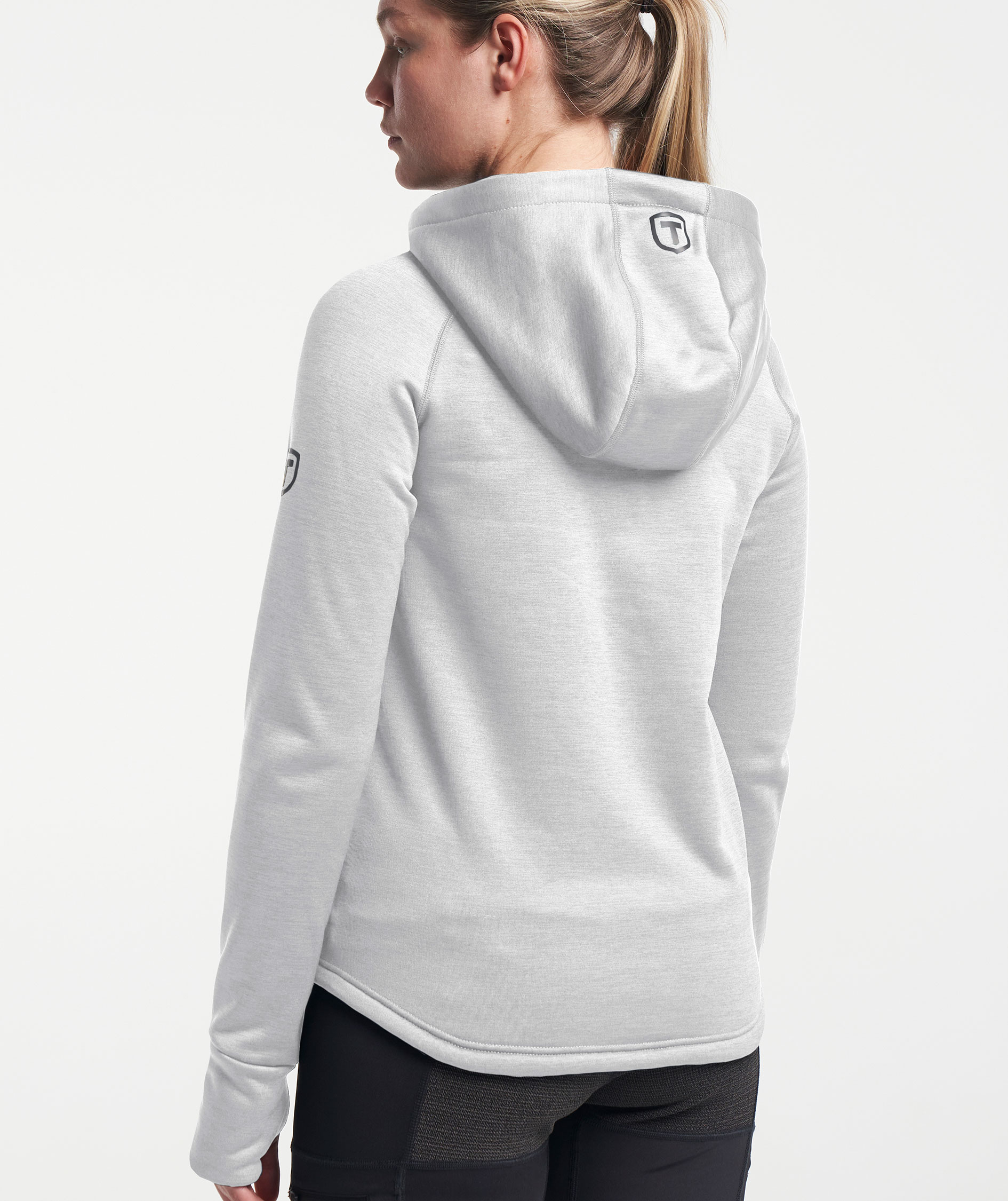 Tenson TXlite women's hoodie with full zipper, Light Grey, large image number 7